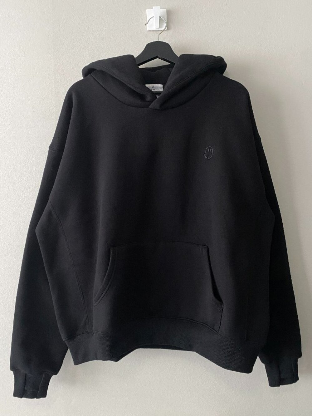 Cozy Ghost Heavyweight Pullover Hoodie Black (V3) Size X-Small